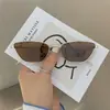 Gafas de Sol Metálicas Pequeñas Cuadradas Estilo Cat-Eye de Moda Transfronterizas para Mujer, Adelgazantes, Anti-UV, Gafas de Sol Retro para Hombre, UV400