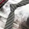 Corbata de Algodón Gris Tejida a Mano, Lana Color Sólido, Patrón Estilo Coreano, Larga Estilo Universitario, No Necesita Atarse, Corta, Oscuro, Gris Claro, Azul, Gris, Negro