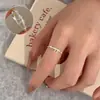 Anillo de Flor Iris Cruz de Zirconia Estilo Coreano para Mujer Diseño de Nicho Versátil Anillo Abierto para Dedo Índice Apilable Accesorios Personalizados