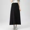 Saia Média Jingqi Maternidade Verão 2026 Novo Estilo Fino Roupa de Maternidade de Alta Qualidade Saia Reta Plissada de Tencel Primavera Verão