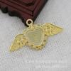 Nuevo Hongxing DIY Joyería Cobre Color Oro 24K Conservante 36*17mm Interfaz en Forma de Corazón Material Conector Multi-Agujero B1308