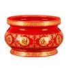 Quemador de Incienso de Cerámica Roja para Uso Doméstico, Dedicado al Dios de la Riqueza, con Varios Tamaños Disponibles, Soporte de Incienso de una Pieza para Entrega Inmediata