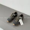 Zapatillas Vintage Desgastadas con Estampado de Estrellas para Mujer en Stock, Zapatos Deportivos Casuales Planos con Cordones, Tenis de Cuero Genuino y Crin de Caballo