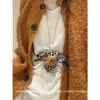 Outono e Inverno Novo Presilha para Óculos com Estampa de Leopardo e Coração Colar Longo Nicho Elegante Estiloso Acessórios de Corrente para Suéter de Alta Qualidade