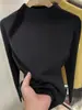 Malhas Básicas Coreanas para Mulheres, Malhas Macias e com Toque de Cera, Tops Versáteis da Moda Outono/Inverno com Mangas Longas, Camisas Elegantes para Camadas
