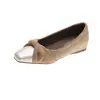 Zapatos Mary Jane de punta cuadrada francesa de piel auténtica para mujer, nuevos versátiles de estilo hada para el otoño de 2026, slip-on para combinar con faldas