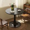 Mesa simples estilo nórdico em formato de tulipa para uso doméstico, mesa de jantar redonda, mesa de centro para chá e cadeiras de sala de estar, mesa de recepção para varanda