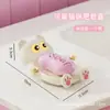 Plato de Jabón de Gato de Trapo de Dibujos Animados Soporte de Jabón de Gato Lindo Estante de Almacenamiento de Joyería para Baño Inodoro Hogar Estilo Ins Almacenamiento