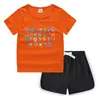 2023 Verão Infantil em torno do pescoço T-shirt hot pants coreano casual assentamento camisa absorvente de suor doces terno de camiseta infantil