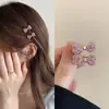 Pinza para Raíz del Cabello con Forma de Lazo de Pedrería Pequeño Pinza de Pato Pinza para el Cabello de Cristal Clip para el Cabello Mini Flequillo Accesorios para el Cabello Galvanizado