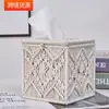 Caixa de Lenço Tecida à Mão, Caixa de Armazenamento de Aparência Sofisticada Estilo Ins, Caixa Organizadora Pequena para Objetos de Mesa de Sala de Estar