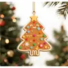 Pendente criativo de árvore de Natal para carro de produto novo transfronteiriço Decoração acrílica de Natal decoração de casa para feriado