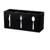 Caja de cubiertos de acrílico, organizador de vajilla de cocina, caja de almacenamiento de cubiertos, compartimento dividido de plástico para cuchillos y tenedores, adecuado para ventas transfronterizas en Amazon
