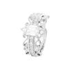 Anillo de Corona Nuevo con Incrustaciones de Diamantes al por Mayor para Comercio Exterior, Anillo de Encaje Calado de Lujo de Venta Caliente Transfronteriza para Mujer