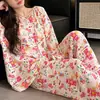Pijama Feminino Novo 2026 Algodão Seda Estilo Preguiçoso, Conjunto de Pijama Fino Manga Curta Pulôver, Roupa de Casa Solta Estilo Chinês