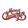Decorações de árvore de Natal, enfeites de letras douradas em folha de ouro "Merry Christmas", decorações de feriado transfronteiriças