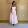 Ropa transfronteriza europea y americana para mujer 2026 otoño nuevo estilo fresco y dulce floral de cintura alta adelgazante vestido de tirantes largos