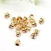 Cobre Chapado en Oro de 14K Color Conservante Flor de Campana Tapas para Joyería DIY Hecho a Mano Accesorios con Agujero Pasante Broches para Joyería Colgante