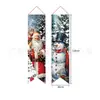 Decoraciones Navideñas de Venta Caliente Transfronterizas Banderas Colgantes Irregulares Parejas Papá Noel Muñeco de Nieve Colgantes de Puerta Gabinete de Pared Colgantes de Ventana Adornos