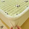 Juego de Tres Piezas de Colchón de Terciopelo de Leche para Uso Doméstico, Sábana de Cama Gruesa Caliente de Invierno, Protector de Colchón de Cama Individual para Dormitorio de Estudiantes Colchón