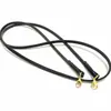 Bolso bandolera para mujer con correa de cuero, correa de cuero de 5 mm de grosor en color marrón oscuro/negro