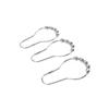 Amazon Más Vendido Juego de Cortina de Ducha Anillos Metálicos Accesorios para Cortina de Ducha Anillos de Bola Rodante Metálicos de Acero Inoxidable Hebilla de Calabaza Anillos de Cinco Bolas