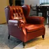 1919 Cadeira de Charuto Padrinho Sofá Individual Italiano Clássico Americano Sala de Estar Quarto de Hotel Recepção de Lazer Cadeira Tigre