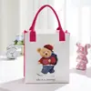 Bolso de Fieltro Pintado al Calor Nuevo Bolso Tote de Fieltro de Gran Capacidad para Estudiantes Bolso Tote de Fieltro para Almacenamiento de Souvenirs Se Puede Personalizar