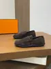 Fornecimento Exclusivo Transfronteiriço de Mocassins Estilo Old Money, Mocassins Slip-On Masculinos em Camurça Couro Genuíno, Fornecimento Direto da Fábrica