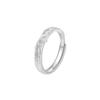 Anillos de Pareja Lilac Whisper de Plata de Ley S925 para Hombres y Mujeres, Diseño de Nicho, Anillos Abiertos de Lujo Ligero para Pareja, Regalo de Cumpleaños