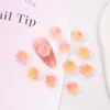 Nova Flor de Resina Macia Gardênia Rosa Cor Mutável Luminosa Resina Estereoscópica Diamante DIY Arte de Unha Joias Acessórios