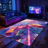 Alfombra para Sala de Estar Estilo Tecnológico Transfronterizo Alfombra Doniel Doméstica Absorbente de Agua Fácil de Cuidar Alfombra Resistente a Manchas y al Desgaste para Habitación de E-Sports
