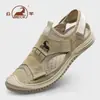 Sandalias de Verano Nuevas para Hombre Gongyang Originales Transpirables Suela Suave Casual Zapatos de Playa Sandalias Huecas de Punta Abierta para Hombre