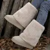 Botas Curtas de Inverno Aconchegantes e Forradas com Lã, Modelo Novo 2026, Tamanho Grande, Slip-on, Botas de Neve Femininas para Comércio Exterior
