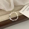 Anillo de Perla de Agua Dulce, Anillo de Nicho Estilo Francés, Tamaño Ajustable, Cordón Elástico, Sensación de Alta Calidad, Sensación de Nicho y Gama Alta