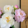 Flores de Peonía Artificiales de Alta Gama, Arreglos de Peonías Falsas para Decoración de Sala de Estar y Mesa de Comedor, Ramos y Arte Floral al por Mayor