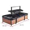 Prateleira de Frutas Yonghui Supermercado Exibição Aço Madeira Ilha Prateleira de Legumes Multi-Camada Ajustável Trapezoidal Plataforma Comercial