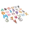 Adesivos de Tecido com Letras de Desenho Animado Roupas Infantis Sapatos e Chapéus Adesivos Bordados de Animais 26 Meias Inglesas Adesivos Decorativos Bordados