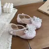 Zapatos de Vestir Nuevos 2026 con Lazo de Pedrería para Niñas, Sandalias de Princesa, Zapatos Brillantes de Verano para Niños con Suelas Suaves