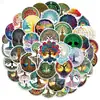 50 Adesivos de Grafite Estilo Nórdico Árvore da Vida Padrão Floral Retrô Árvore Totem Adesivos Decorativos à Prova d'Água Capacete Venda por Atacado