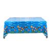 Conjunto de Talheres de Plástico Ondas do Oceano com Três Peças: Prato, Guardanapo, Copo de Papel, Toalha de Mesa, Decoração de Festa, Decoração de Mesa Estilo Universitário