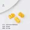 Pingente da Sorte Pixiu Banhado a Ouro com Besta Mítica Qilin Acessórios para Joias DIY, Contas Espaçadoras Estilo Chinês para Fazer Pulseiras