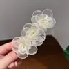 Nuevo Accesorio para el Cabello con Flor de Seda en la Parte Superior, Pasador Estilo Coreano para la Parte Trasera de la Cabeza, Accesorio para el Cabello con Pinza de Resorte, Pasador de Presión para el Cabello para Mujeres, Versión Coreana
