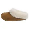 Pantuflas Peludas de Suela Gruesa Baotou para Mujer 2026 Invierno Nuevas Versátiles sin Cordones Más Terciopelo Medias Pantuflas Peludas para Mujer