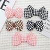 Novos Acessórios de Laço de Cola Macia Xadrez Pied-de-poule Acessórios Decorativos DIY Fivela para Sapatos com Furos Material de Adesivo para Geladeira