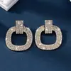 Joyas Populares Ins Europeas y Americanas Suministro de Comercio Electrónico Transfronterizo 1 Par de Pendientes Decorativos de Pedrería Personalizados de Lujo Qingdao