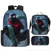 Liberación Rápida Transfronteriza Spider-Man Spider-Man Mochila Escolar Estudiante Niños Bolsa Escolar Periférica Bolso Escolar de Hombro Juego de Tres Piezas