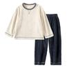 Conjunto de Pijama de Coral de Terciopelo para Niños Niños y Niñas Conjunto de Ropa para el Hogar Pijama de Suéter Ropa para el Hogar Invierno para Mujer Súper Grueso