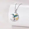 Joias Transfronteiriças Moda Europeia e Americana Pingente Lua Pássaro Colar Fofo Joias de Luxo Leve de Nicho Colar de Alta Qualidade para Mulheres Colar Feminino de Alta Gama