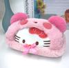 Estuche de lápices de peluche con forma de perro Yugui, niña, corazón, estudiante japonesa, Melody Coolomi, bolsa de almacenamiento de papelería